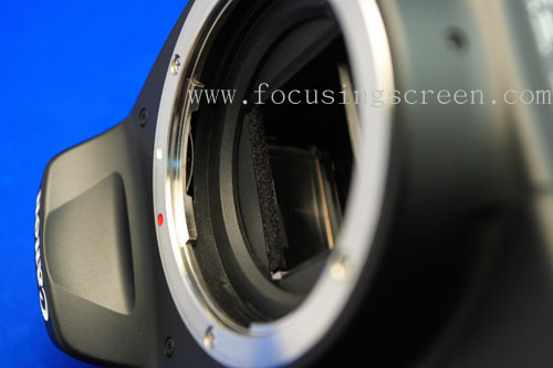 Canon EOS 1000D Focusing screen installation